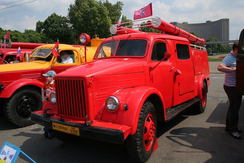 Пожарная машина ГАЗ-51 салон