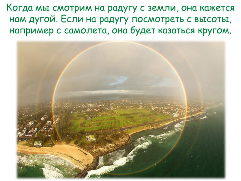 Радуга круглая вид с самолета