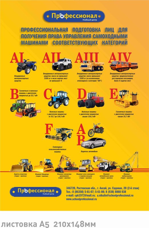 Категория а2 тракторные