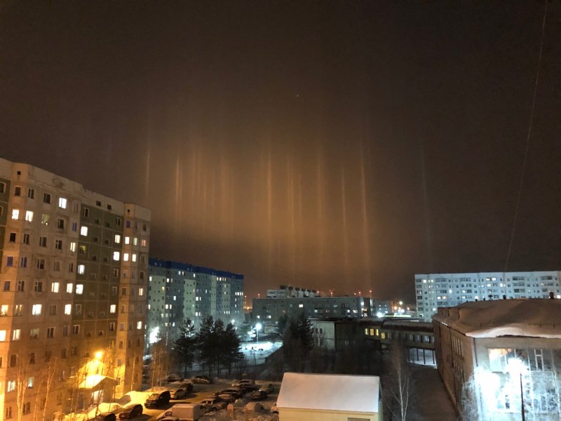 Мегион зимой сияние