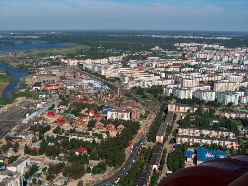Бердск Новосибирская область с высоты птичьего полета