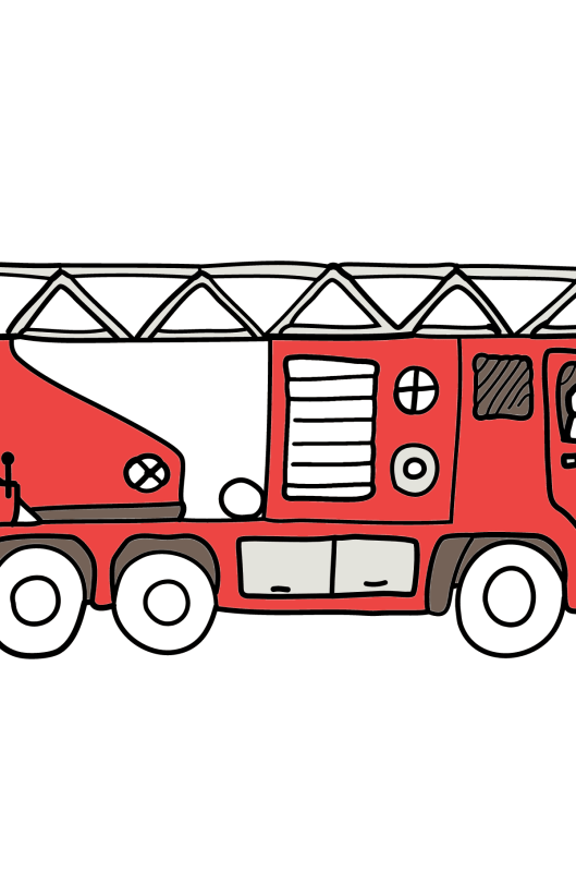 Раскраска пожарная машина
