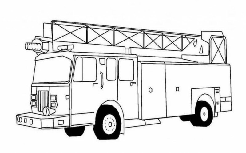 Раскраски пожарная машина ЗИЛ 131