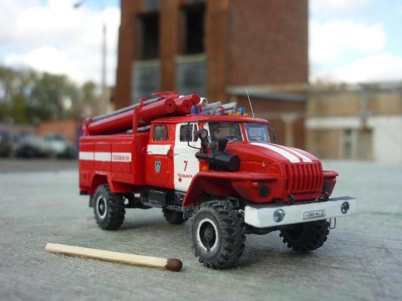 Пожарная машина Урал 4320 модель 1/43