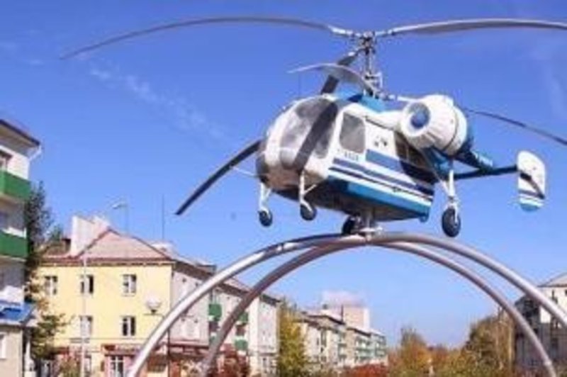 Фасад здания вертолетный завод города Кумертау