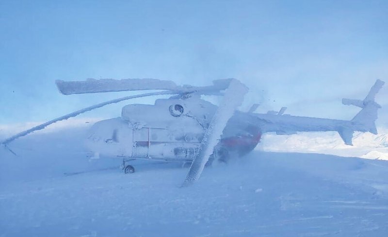Обледенение вертолета ми-8