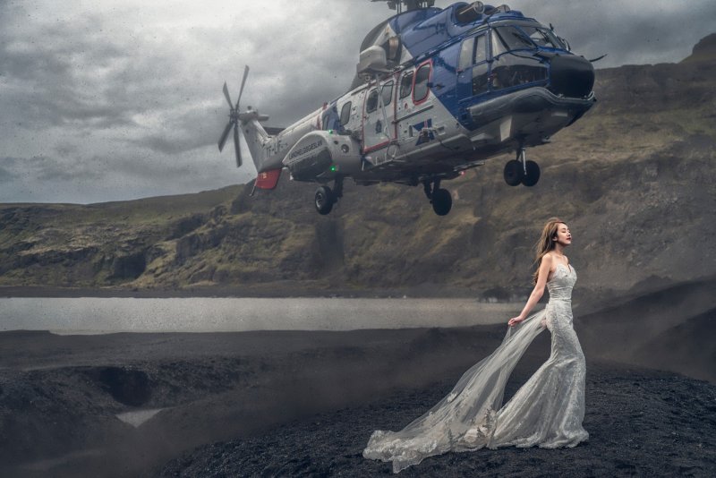 Фотосессия с вертолетом