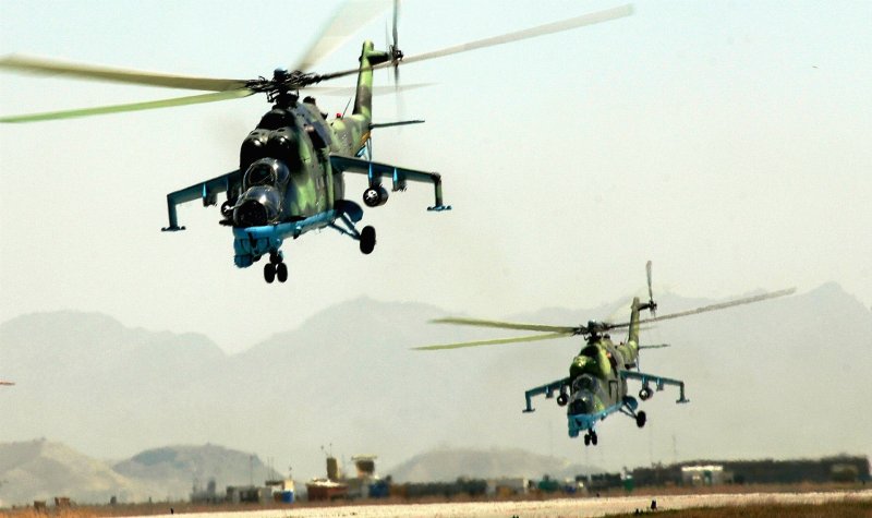 Ми-24 вертолёт в Афгане