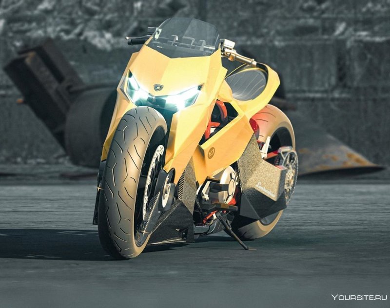 Мотоцикл Lamborghini v4 1000 caramelo