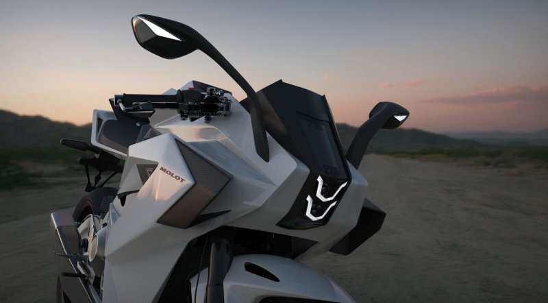 Мотоцикл Lamborghini v4 1000 caramelo White