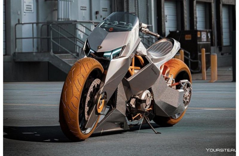 Мотоцикл Lamborghini v4 1000 caramelo White