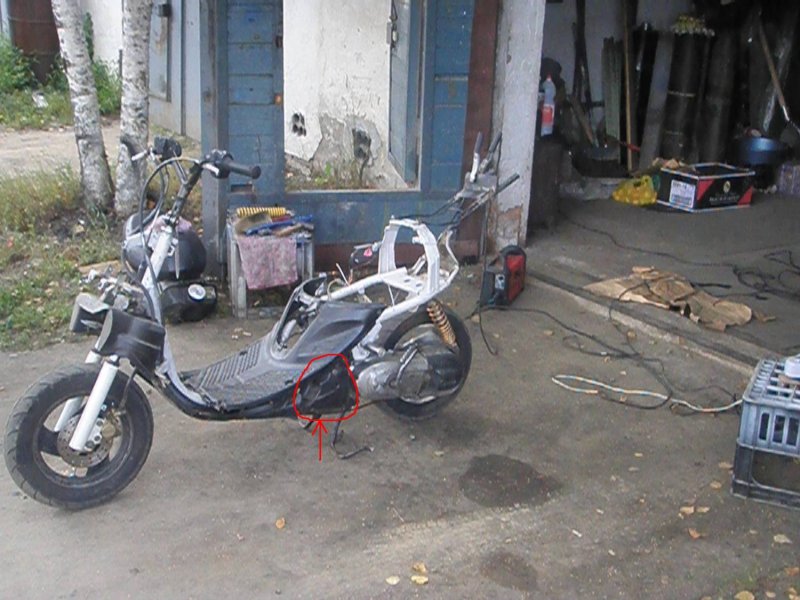 Рама Yamaha jog super ZR