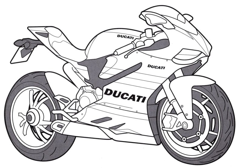 Раскраска мотоцикл Honda cbr1000rr