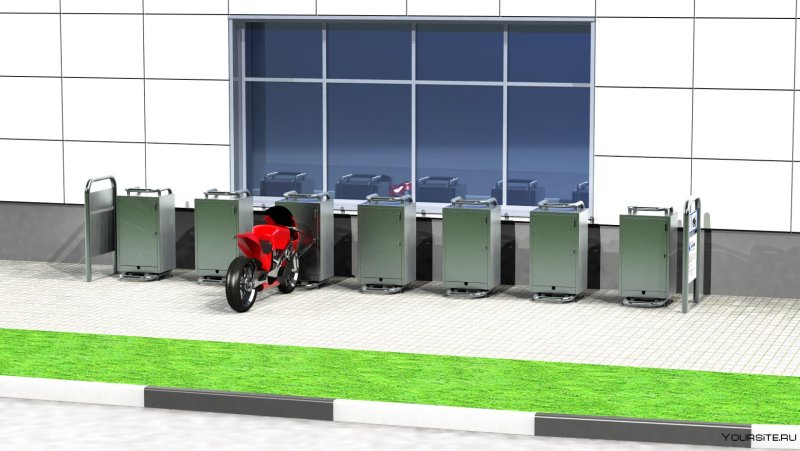 Мотоцикл в паркинге