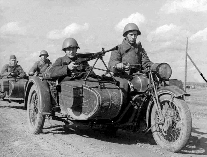 Мотоцикл м-72 в ВОВ