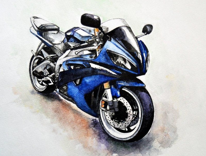 Мотоцикл рисунок