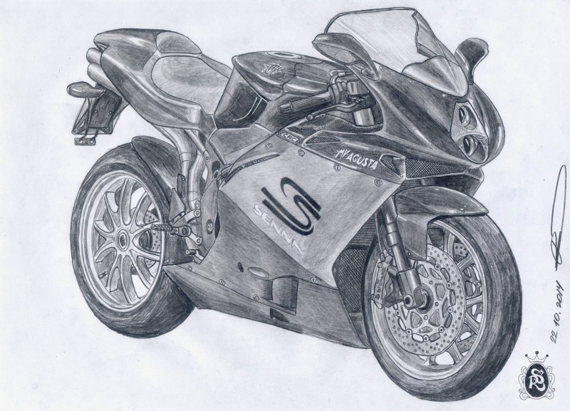 Зарисовка мотоцикла