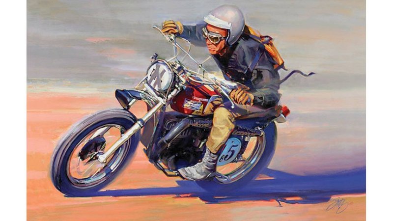 Мотоцикл живопись