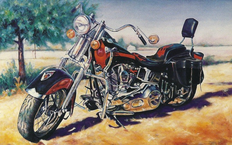 Картина мотоцикл