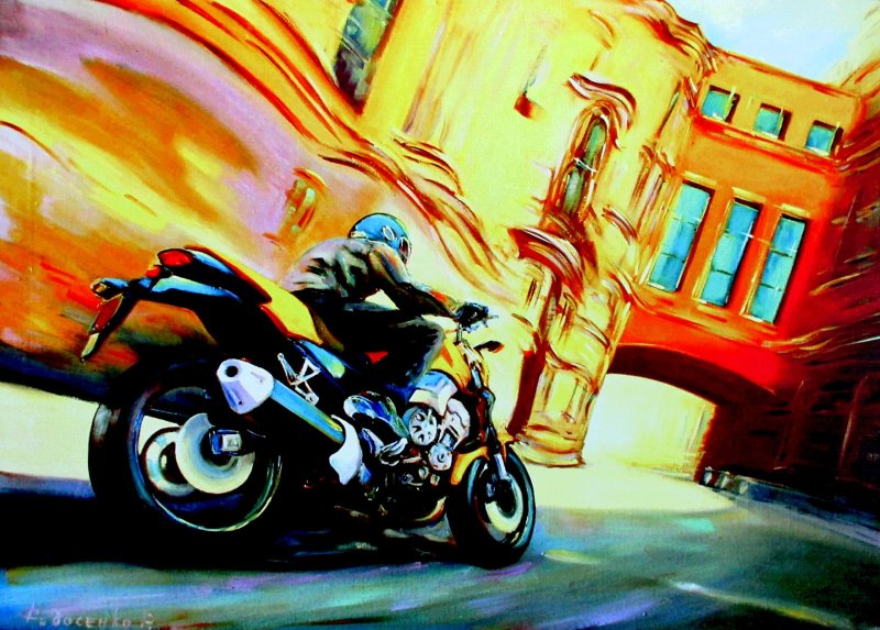 Картины Федосенко романа мотоциклист