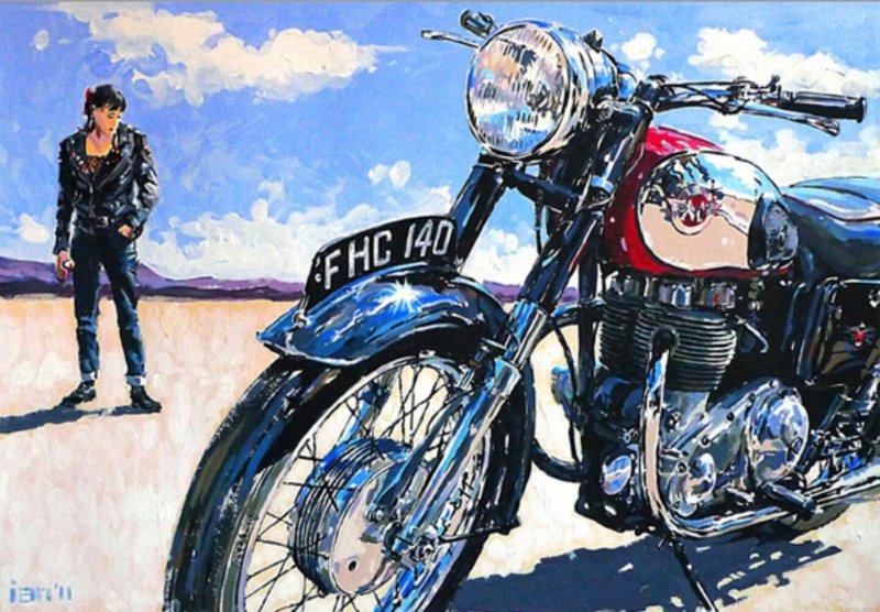 Картина мотоцикл