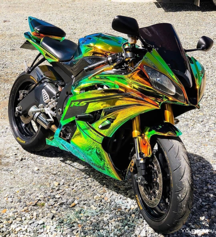 Yamaha r6 мятный хром