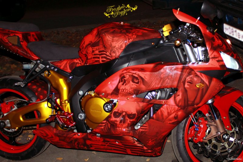 Аэрография на спортивных мотоциклах