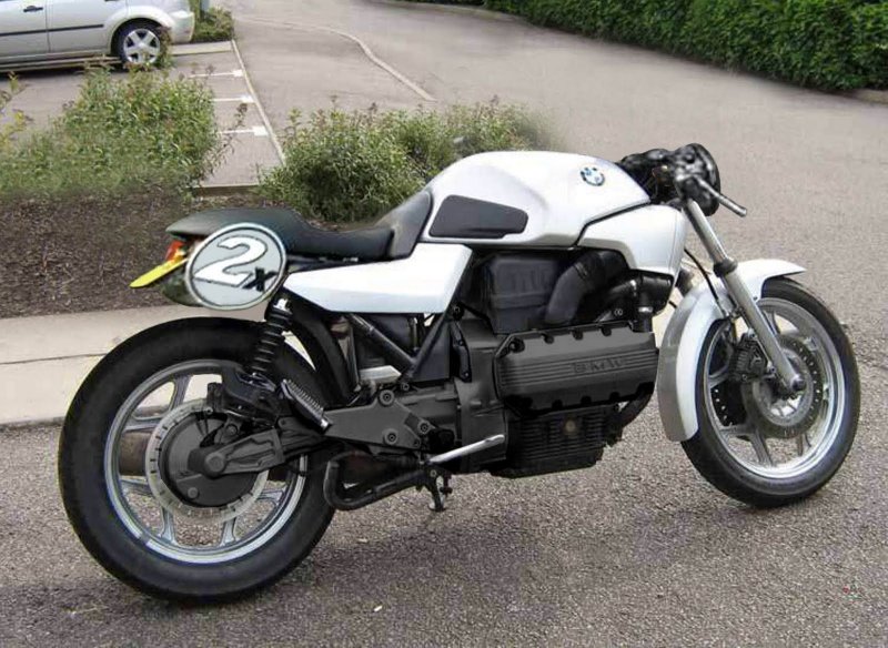 Мотоцикл кафе рейсер БМВ 75