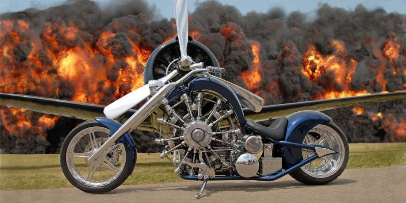 Мотоцикл с авиационным двигателем