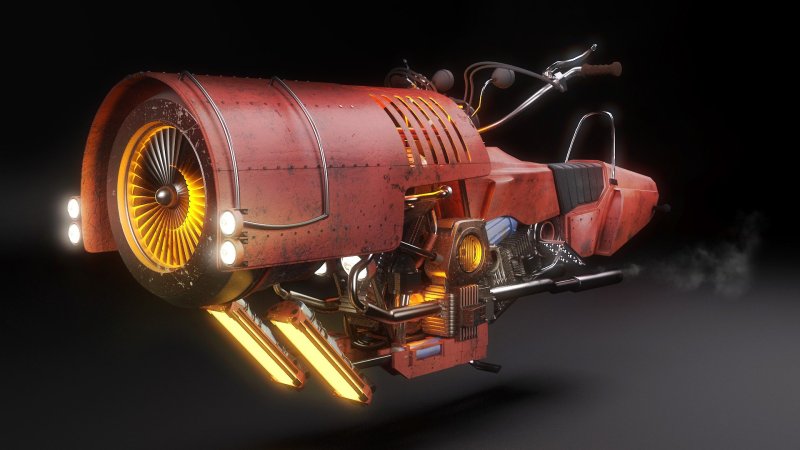 Ховербайк стимпанк