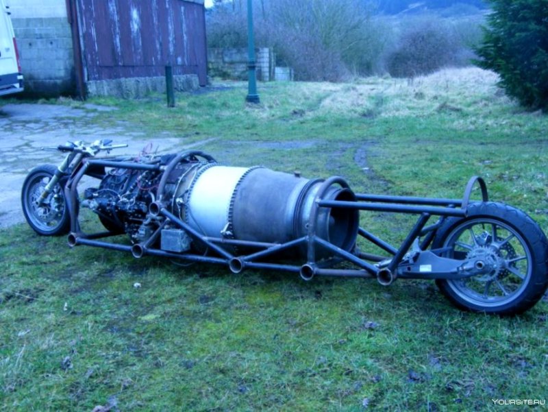 Двигатель ЗИЛ 130 на мотоцикле