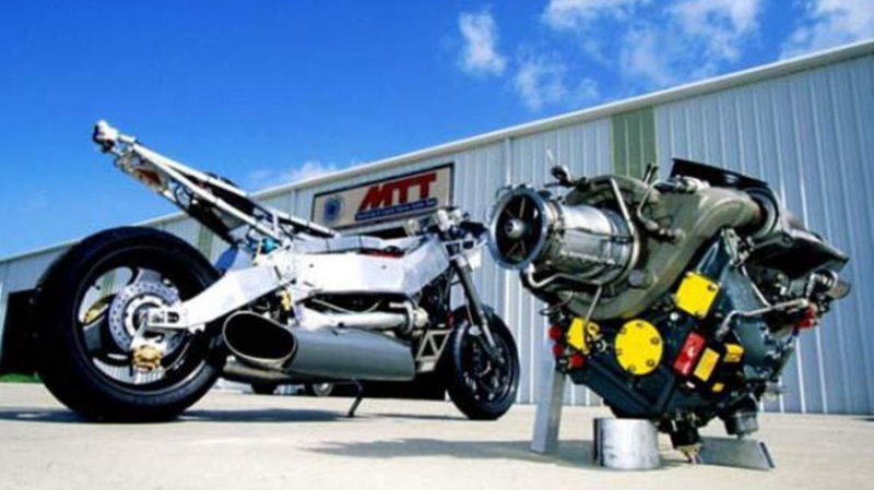 Мотоцикл с двигателем от вертолета MTT y2k