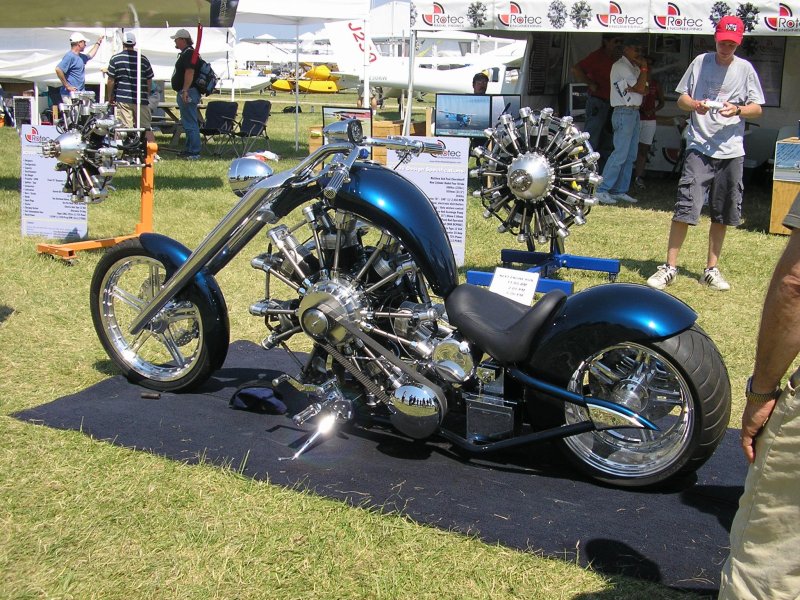 Мотоцикл с звездообразным двигателем