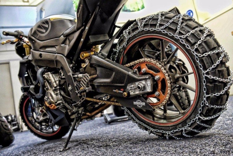 Цепи на заднее колесо мотоцикла