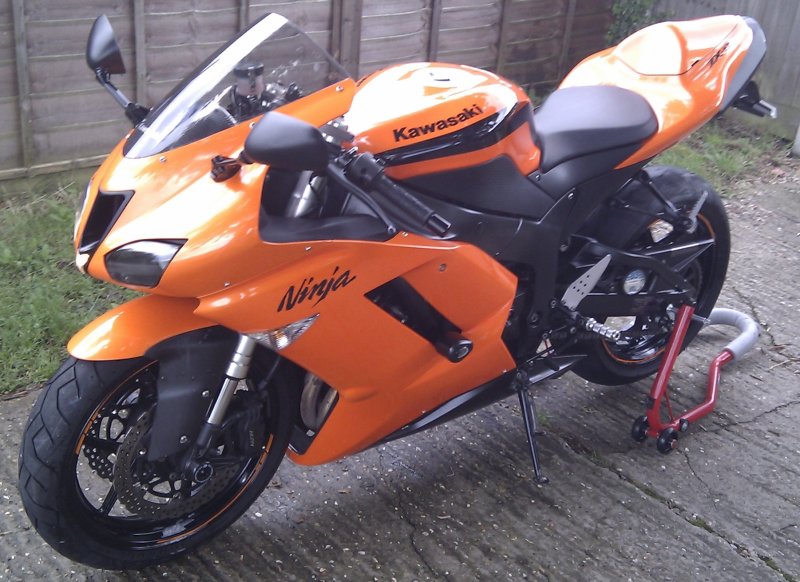 Кавасаки zx6r оранжевый