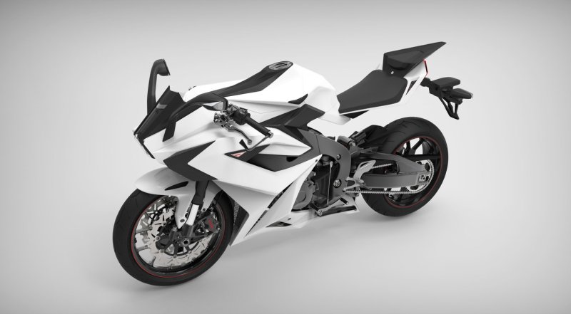 Мотоцикл Lamborghini v4 1000 caramelo White