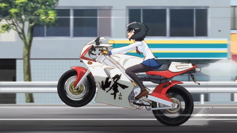 Anime на мотоцикле
