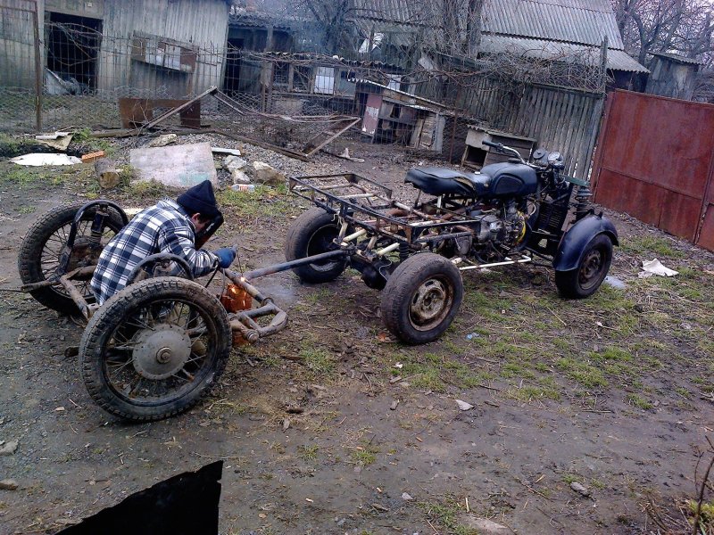 Квадроцикл с мотороллера муравей 4*4
