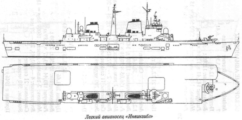 Авианосец АРК Ройал типа Инвизибл чертежи