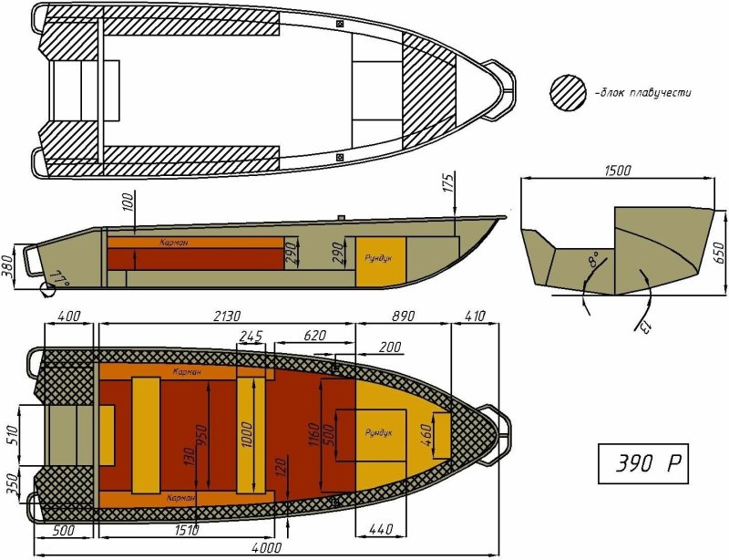 Лодка алюминиевая Wyatboat-390p