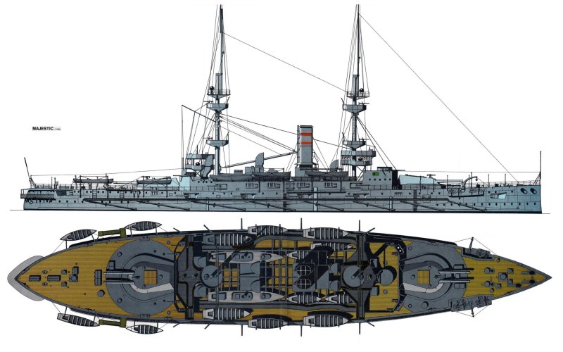 Броненосец HMS Majestic