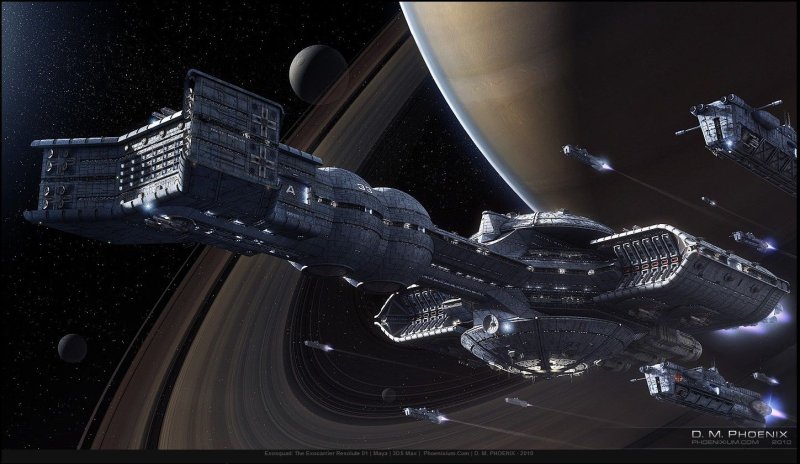 Космический корабль Sci Fi флагман