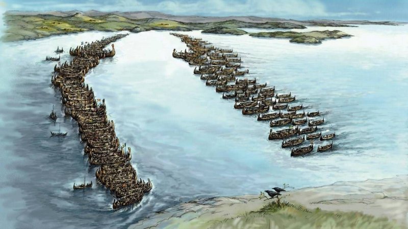 Морская битва викингов