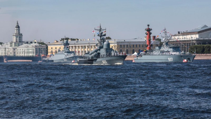 Парад на день ВМФ В Санкт-Петербурге 2022