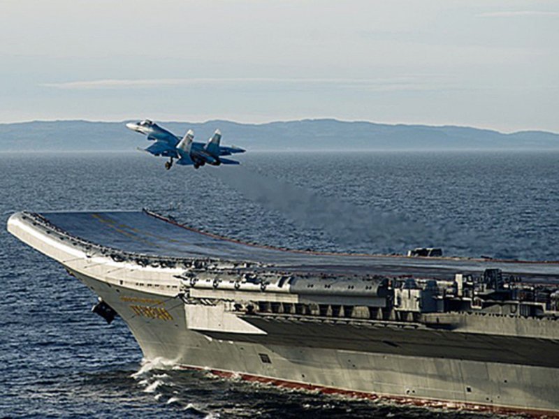 Палуба ТАВКР Адмирал Кузнецов морская Авиация РФ