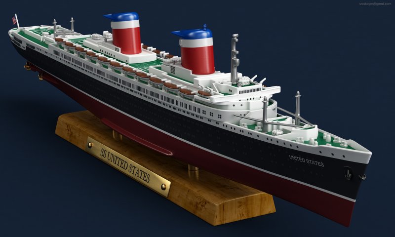 05606 Revell 1/96 американский трансатлантический лайнер "Юнайтед Стейтс"