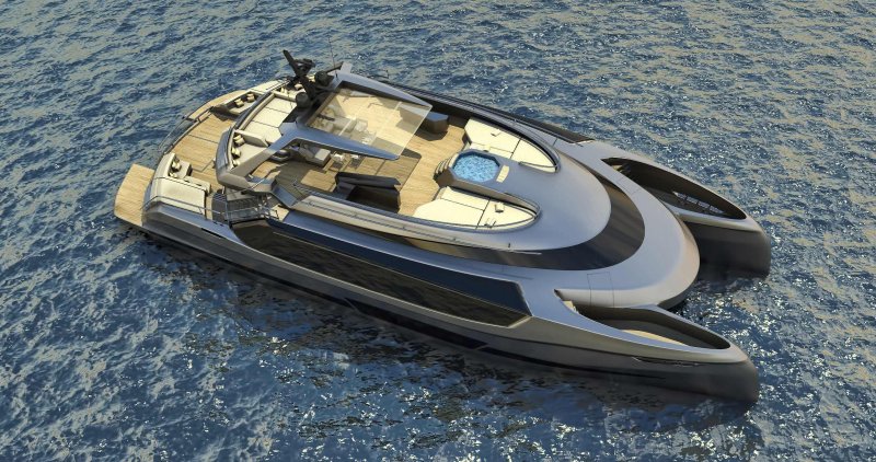 Морские мега яхты катамараны моторные