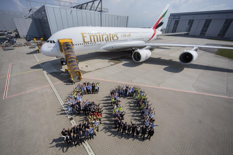 A380 Emirates взлёт