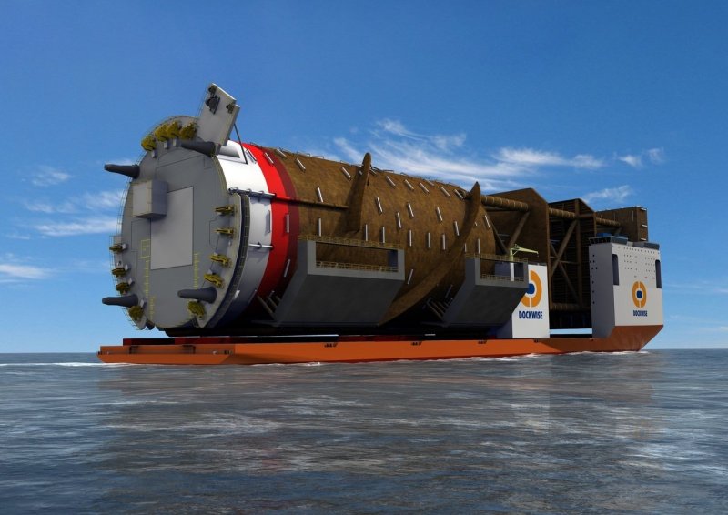 Самый большой в мире корабль - док (Dockwise Vanguard)
