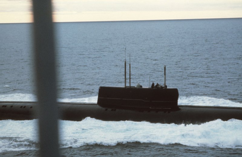 Project 670/Charlie SSGN Steams at High Speed in the South China Sea in 1974